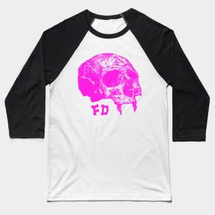 Pink Skull Baseball T-Shirt